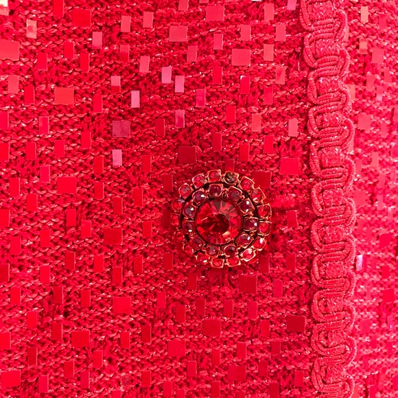 St John Evening Sequined Blazer Jacket 8 - Picture 4 of 7